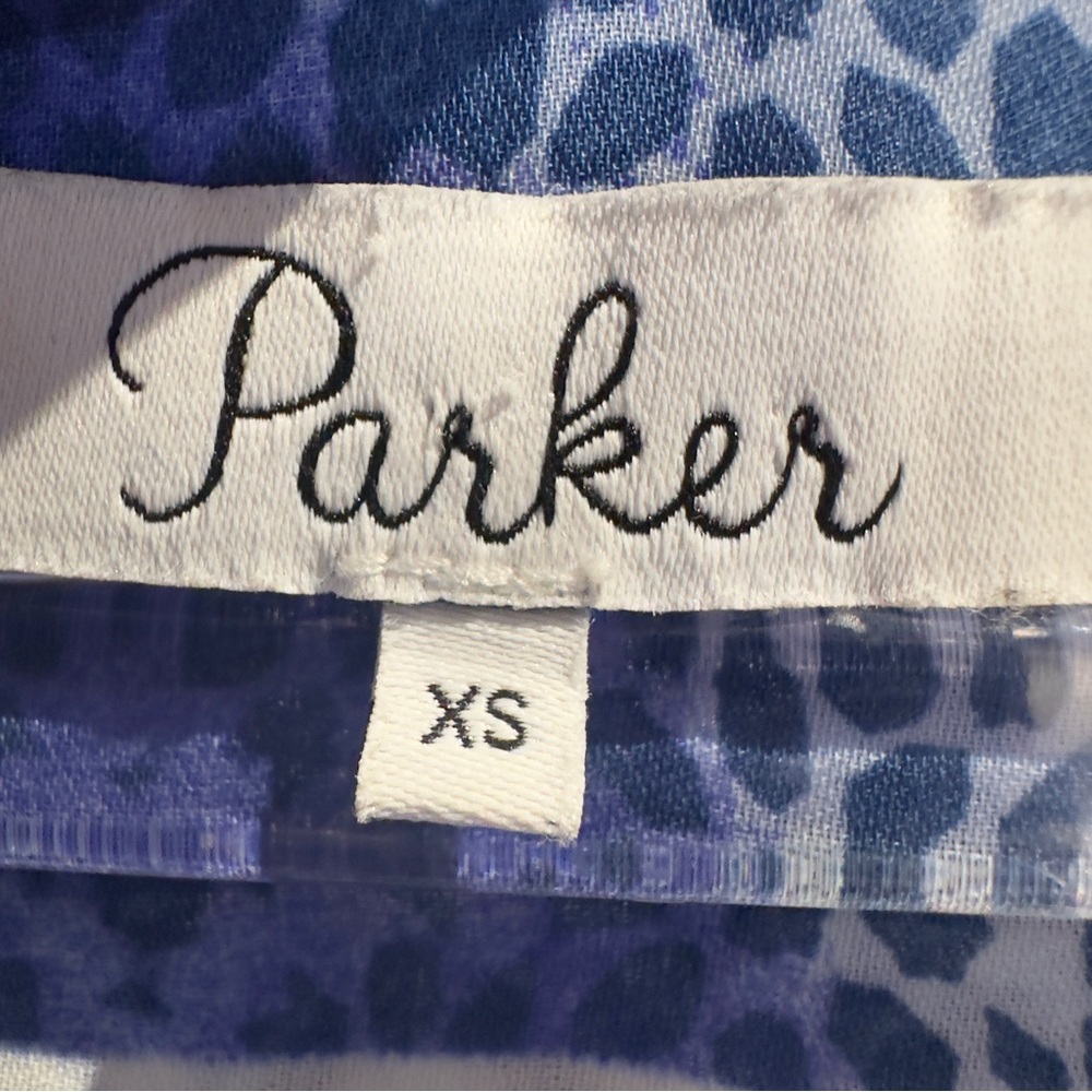 Parker Dominica Olympos Blue Faux Wrap Dress - Picture 9 of 12